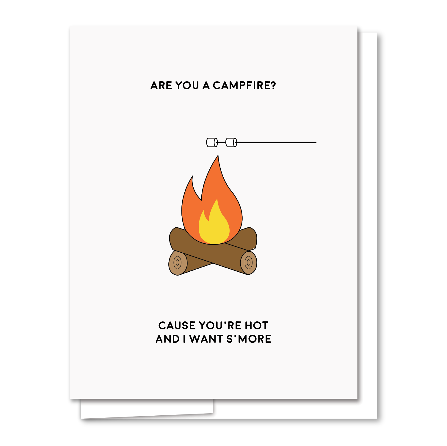 Campfire - Illustrated Funny Love Card